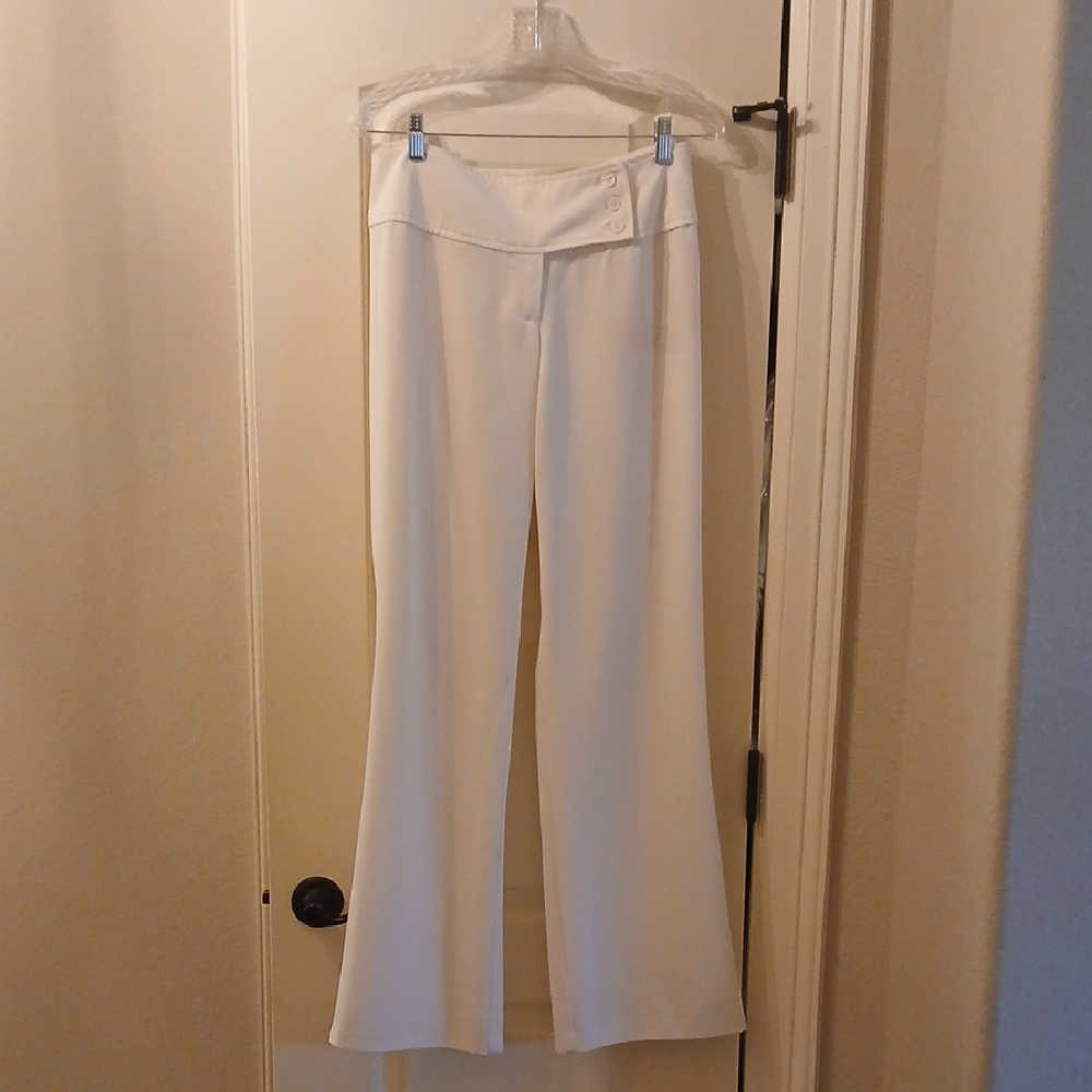 Trixxi White Wide Leg Women's Pants